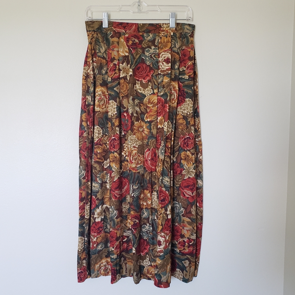 Cottagecore Vintage Floral Skirt